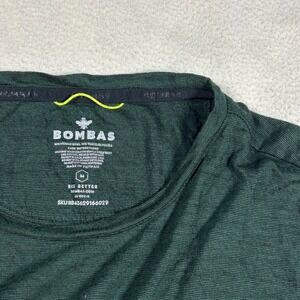 Bombas Mens Merino Wool Tencel Long Sleeve Shirt Green Medium Base Layer Outdoor